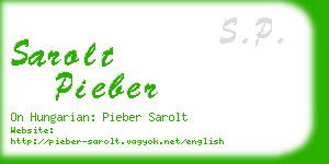 sarolt pieber business card